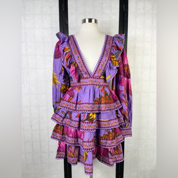 FARM Rio Purple and Multicolor Floral Dress - Picture 2 of 13